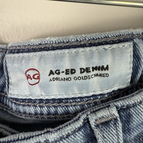 AG Everett Slim Straight Cloud Soft Jeans Dark Wash Denim Mens 34R Distressed - Picture 6 of 9